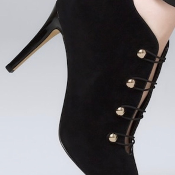 SUEDE PEEP-TOE BOOTIES - Picture 4 of 4